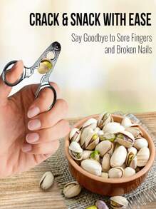 Stainless Steel Heavy Duty Nut Cracker - For Macadamia Nuts, Walnuts, Non-Slip Kitchen Tools