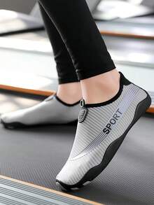 Versatile Indoor Fitness Shoes For Men & Women, Non-Slip & Quiet For Home Workout, Jumping Rope, Treadmill, Squats, Yoga, Climbing, Hiking, Beach, Water Sports All-Season - Grey - View 4