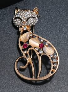 قطعة واحدة من دبابيس الزينة على شكل بوم الحجر الكريم الجميل، إكسسوارات أنيقة وجذابة مرصعة بالراين ستون على شكل طيور النسر، للنساء والرجال، للملابس والربطات والقبعات والحقائب والأحزمة، دبوس تزييني للحفلات والمناسبات اليومية