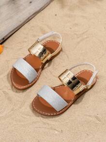 2025 New Children's Sandals, Bohemian Style, Bright Leather Sandals, Fashion Bright Diamond Sandals, Beach Sandals, Sandals, Glitter Upper, Sequined Sandals