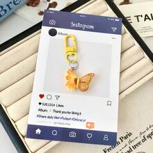 Porte-clés papillon colorés, breloques en résine d'animaux de dessin animé, porte-clés avec mousqueton, ensemble de clips de cartes d'anniversaire décoratives. Convient pour les sacs, les clés de voiture, les accessoires de voiture, les sacs à dos d'école, les accessoires gothiques Y2K, les accessoires d'Halloween, les idées de cadeaux pour la fête des enseignants, les Noël. Cordons de sac avec porte-badge. - Multicolore - Voir 8