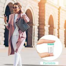 1个手动旋转式隐形眼镜清洁器，彩色隐形眼镜清洁容器，大容量便携透明隐形眼镜收纳盒，隐形眼镜浸泡及收纳盒，适合旅行和日常使用 - 彩色 - 查看 11