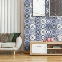 10 Peças Adesivos Coloridos de Estilo Mandala Para Cozinha À Prova de Óleo, Adesivos Autocolantes Impermeáveis de 20x20cm Com Padrões Geométricos Coloridos, Adesivos Decorativos Com Design de Canto Flexível Para Fogão