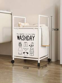 1pc Multi-Tier Storage Laundry Basket Organizer Rack, Bathroom Towel Holder, Removable Rolling Washing Machine Organizer, Mobile Floor Standing Clothes Rack