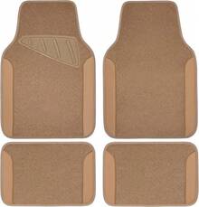 Waterproof Universal Fit Car Floor Mats, Car Mats Fit SUV,,Sedans, Trucks,Set Of 4pcs Car Carpet With Driver Heel Pad (All Gray) - Pink - View 10