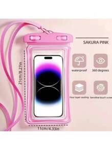 2 Custodie impermeabili universali per telefono, custodie per telefono IPX8 impermeabili (fino a 7 pollici) per 15/14/13 Galaxy S23/S22/S21, sacchetti impermeabili per telefono per vacanza, spiaggia, crociera ed elementi essenziali di viaggio