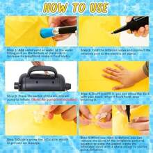 2 Pack 4 Feet Giant Inflatable Duck Huge Rubber Duck Large Blow Up Duck Inflatable Duck Pool Float Summer Beach Swimming Pool Party Dration Middle Finger - Yellow - View 3