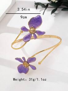 1 Stück modischer tropfender Dopamin Blumenarmreif, für Frauen, geeignet für Urlaub & Reisen