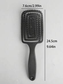 1件装蓬松高颅梳发饰女士长发造型按摩经络家用空心肋骨梳