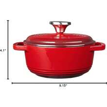 2025 Hottt New Arrivals:Lodge 6 Quart Enameled Cast Iron Dutch Oven  Lid – Dual Handl – Oven Safe  To 500° F Or On Stovetop - Use To Marinate, Cook, Bake, Refrigerate And Serve – IndigoRed 1.5 Quart Dutch OvenRed - Bildfarbe - View 6