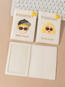 1pc Matte Finish Pu Material Travel Passport Cover With World Map & Letter Print And Fixed Design Passport Holder Passport Case Passport Wallet Passport Bag For Holiday For Vacation Passport Pouch For Flight For Back To School For Men And Women Travel Essentials Travel Accessories Valentine's Day SummerFor Travel Lightweight