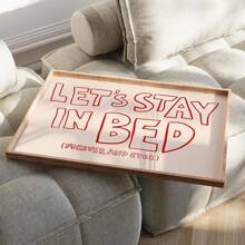 1pc, Wall Arts, Quotes Posters, Let's Stay In Bed Prints, Mid-Century Prints, Bauhaus Prints, Stylish Bedroom Posters, Prints, Sleep Posters, Horizontal Wall Art, Unframed ,Wall Art With Frame
