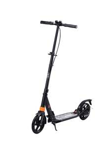 1pc Parallel Kick Scooter With Disc Brake Front & Rear Suspension, Non-Slip Handlebar Material, One-Button Folding Design, Portable For Outdoor, Adult Scooter