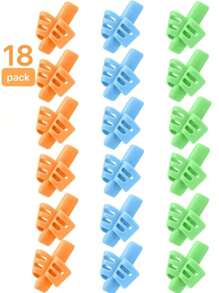 Pencil Grip, Handwriting Posture Correction Holder, Ergonomic Writing 3-Pack: Blue, Green, Orange), Suitable For Office, School, Drawing, Markers, Stationery, Universal Writing Training Tools, Professional Supplies For Learning And Work, Back To School, Gift For All Ages