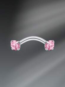 CIZME Joyería para piercings de 16G: Pendientes Rook, Anillos de Ceja, Anillos de Labio de Acero Inoxidable, Aro de Cartílago, Pendientes Rook Daith, Tragus y Piercing de Body con Barra Curva Cubierta de CZ, Anillos de Ceja de 16G, Barra Curva, Anillos de Ceja, Piercing de Superficie Daith y Tragus - Plateado - Ver 13