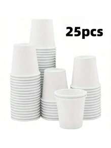 50/100pcs Mini Paper Cups - Ideal For Sampling At Supermarkets, Mouthwash, Fruit Snacks And Party Drinks - High Quality, Snack Cups, Birthday, Christmas, Hotels