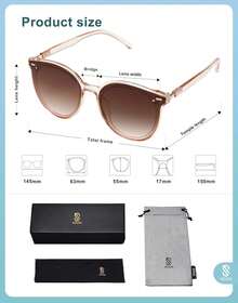 Gafas de sol para mujer moda 2025 clásico redondo Retro Vintage tonos grandes Sunnies SJ2067 - Leopardo - Ver 10