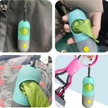 1pc Dog Poop Bag Dispenser + 150pcs Leak-Proof Dog Waste Bags With Built-In LED Flashlight, Pet Trash Bag Holder With Carabiner For Leash