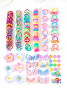 Bộ 892 phụ kiện tóc dễ thương nhiều màu sắc dành cho bé gái - Kẹp tóc, Dây buộc tóc, Kẹp tóc cánh bướm, Dây buộc tóc, Đồ trang trí tóc, Kẹp tóc cho học sinh tiểu học - Nhiều màu - Xem 4
