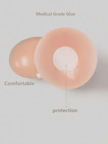 2/6/12pcs Reusable Nipple Covers For Women, Silicone Invisible Breast Petals With Travel Case - Multicolor - View 5