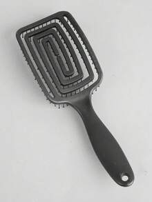 1件装蓬松高颅梳发饰女士长发造型按摩经络家用空心肋骨梳