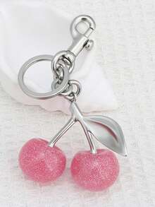 New Fashion Crystal Cherry Metal Keychain, Suitable For Daily Wear, Can Be Used As Bag Accessories, Can Be Given As Gifts To Family, Friends, Classmates, Couples, Birthday, Teachers, Valentine's Day Souvenirs - Multicolor - View 10