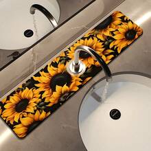 1 件家居装饰、水龙头盖垫、耐用涤纶、防水防滑、适用于厨房和浴室、带吸盘轻松安装、非常适合夏季和日常装饰、礼物、浴室垫 | 水龙头垫 | 耐用水龙头垫、水龙头配件 - 彩色 - 查看 13