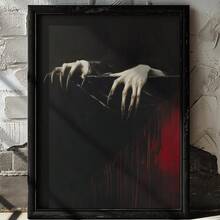 1 件，墙面艺术，复古海报，爪手德古拉吸血鬼印刷品，哥特式艺术深色乡村风格印刷品，忧郁墙面艺术，万圣节装饰，神秘艺术海报哥特式家居装饰，无框