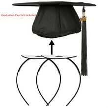 GIURKUU 1pc/2pcs Sturdy Anti-Slip Graduation Cap Elastic Headband, Suitable For Students And Ladies, Black, Best Birthday Gift (Graduation Cap Not Included) - Multicolor - View 14