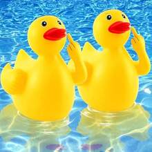 2 Pack 4 Feet Giant Inflatable Duck Huge Rubber Duck Large Blow Up Duck Inflatable Duck Pool Float Summer Beach Swimming Pool Party Dration Middle Finger - Yellow - View 1