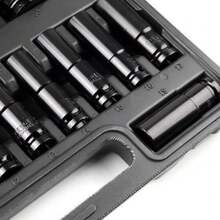 20PCS Deep Impact Socket Set 1/2 Inch Drive Metric 8 - 32mm Lifetime Warranty UK - Black - View 7