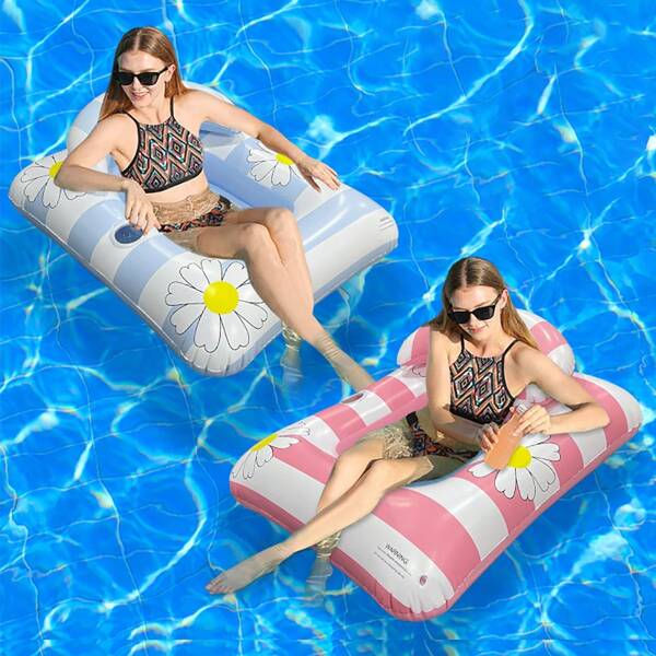 1pc Inflatable Swimming Board, PVC Inflatable Floating Mattress Foldable For Large Swimming Pool Lounger, Suitable For Summer Beach Party, Poolside Party