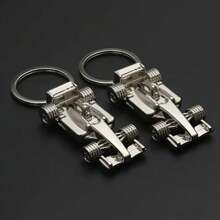 1pc Customized Text Engraved Collectible 3D Mini Racing Car Keychain - Men's Cool Zinc Alloy Metal Keychains, Perfect Gift Choice