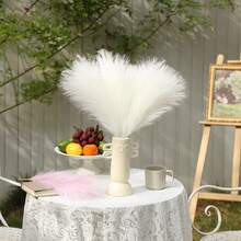 5/10/20 件黑色仿蒲苇人造芦苇蓬松人造假花波西米亚风格装饰，适用于婚礼派对装饰、居家客厅卧室装饰、花瓶布置、DIY 摄影道具、假植物、秋季装饰、房间、书桌、花园装饰、房间、情人节、生日毕业礼物、秋季装饰、秋季