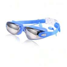 1 件防雾防紫外线游泳镜，防雾防水硅胶高清游泳镜，柔软硅胶镜框和可调节带子，宽视野透明镜片，舒适，适合泳池和海滩，潜水时在游泳课和娱乐期间保护眼睛和耳朵，节日礼物