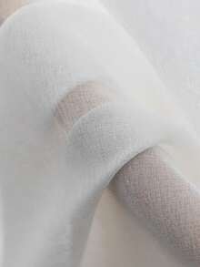 1pc Minimalist Style Pure White Sheer Curtain