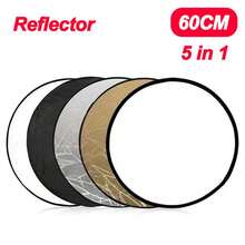 5 In 1 Round Reflectors Collapsible Photography Fill Light Batter Diffuser Accessories Multi-Disc Outdoor Photos Backdrops Props - 60cm - View 11