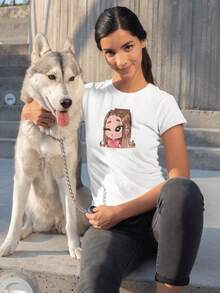 Playera Blanca Unisex Manga Corta Estilo Street Look Inspiración Diva Pop 2025 - Blanco - Ver 3