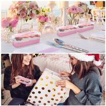 Mini Bread Pan With Lid And Spoon, Rectangular Foil Baking Tray, Mini Cheesecake Container, Multi-Function High Capacity Pastry Box For Baking, Cheese, Sweet Potato, Sushi, Desserts - Ideal For Home, Restaurant, Kitchen, Parties, Weddings, Graduations, Christmas, Halloween, Easter, Thanksgiving, Valentine's Day - Multicolor - View 10