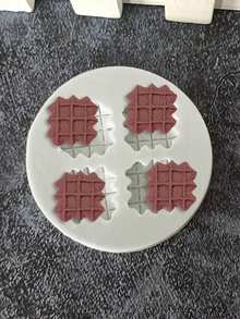 1pc Wafer Cookie Silicone Mold, Baking, Candy, Resin Crafts, DIY Aroma Stone - White - View 5