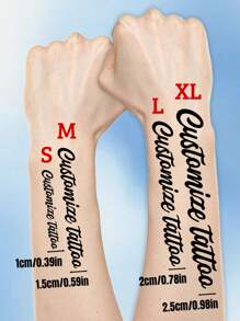 1-20Pcs Custom Temporary Tattoos With YOUR Words Or Phrase, Customize Your Own Tattoo Sticker, Personalized Tattoos, Fake Tattoos, Quote Tattoos, Phrase Tattoos, Word Tattoos 4-10cm Long, Due To The FONT And LENGTH Of The Text,Multi-Functional,Ornamental,Letter,Solid Color,Exquisite,Stylish,Vintage,Modern,Colorful,Leisure,Basics,Casual,Soft,Unique,Customized,Personalized,Custom,Ideal Gifts For Her,Girlfriend,Her,Boyfriend,Friends