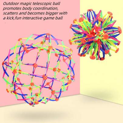 1pc Magic Stretch Transforming Ball, Expandable Flower Ball, Elastic Outdoor Catch Toss Ball Toy, Promotes Coordination, Fun Interactive Stretchable Toy
