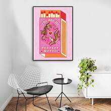 1pc /3PCSWall Arts Posters Frameless /Framed Modern Tiger Matchbox Quotes Canvas Paintings Poster And Print Wall Art Pictures For Living Room Decoration Wall Decor Cuadro ,Wall Art With Frame
