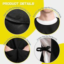 1 pieza Chaleco delantal sin mangas de tela de poliéster de un solo color con diseño de cabeza de caballo, atar a un lado, bolsillos y diadema, adecuado para hombres y mujeres, chaleco protector para trabajos al aire libre/interiores