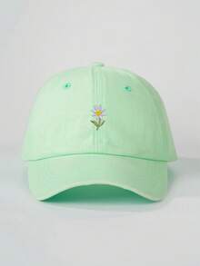 1pc Women's Embroidered Daisy Washed Baseball Cap, Adjustable Outdoor Sun Protection Casual Hat Suitable For Spring, Autumn, Travel, Beach, Also Applicable For Young Men Y2K Style Cap - Baseball Cap - View 19