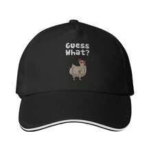 What Chicken Butt Baseball Cap Adjustable Unisex Hat For Men Women Fashionable Sun Hat Breathable For Casual Outdoor Street Daily Wear - Black - View 3