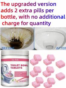 14pcs Automatic Toilet Cleaner Tablets, Remove Urine Stains And Yellow Stains, Toilet Freshener - Multicolor - View 2