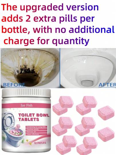 14 piezas de pastillas de limpieza automática para inodoros, quitamanchas de orina y amarillentos, ambientador para inodoro