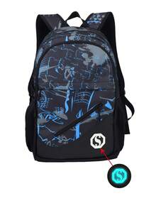 GUSTELL 18.5 Inch 47cm 3-Piece Set Backpack Lunch Box Pencil Case For Boys Girls Middle Primary School, Suitable For City Travel, Hiking, Playground, Casual Cartoon Backpack With Padded Back And Adjustable Shoulder Straps, Patterned Design For School Or Outdoor, Great Everyday Bag