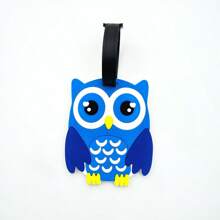 1pc/3pcs Cartoon Cat/Owl Luggage Tag Pendant, Unisex Travel Airplane ID Card Anti-Loss Name Tag